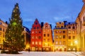 Christmas in night Stockholm, Sweden Royalty Free Stock Photo