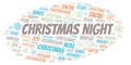 Christmas Night word cloud