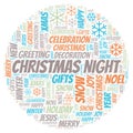 Christmas Night word cloud