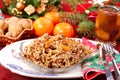 Christmas noodles with poppy seeds Royalty Free Stock Photo