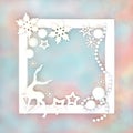 Christmas North Pole Abstract Background Frame Design Royalty Free Stock Photo