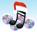 Christmas note and disc Royalty Free Stock Photo