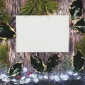 Christmas notice background with white copy space