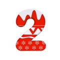 Christmas number 2 - 3d Santa Xmas digit - Christmas, Santa Claus or winter concept