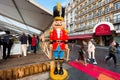 Christmas Nut Cracker soldier in the Xmas market in Brussels, Belgium Royalty Free Stock Photo