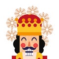 christmas nutcracker face snowflakes decoration