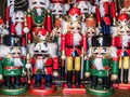 Christmas nutcracker toy soldier collection. Various traditional Royalty Free Stock Photo