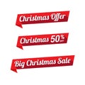 Christmas Offer Long Shadow Labels