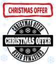 Christmas Offer Scratched and Clean Stamp Seals for Christmas Royalty Free Stock Photo