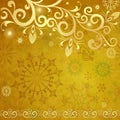 Christmas old paper with snowflakes Royalty Free Stock Photo