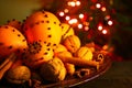 Christmas orange with cloves