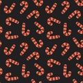 Christmas Orange Holiday seamless pattern background