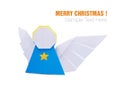 Christmas origami angel Royalty Free Stock Photo