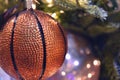 Christmas Ornament, Basketball Design, with bling