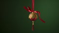 Christmas Ornament, beautiful red antique with antique background.