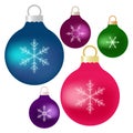 Christmas ornament blue pink green purple colors Royalty Free Stock Photo