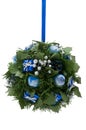 Christmas ornament, blue and silver elements Royalty Free Stock Photo