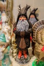 Christmas ornament depicting Santa Claus or Krampus on display in a store