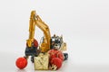 Christmas ornament and Excavator Crawler,