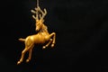 Christmas ornament - Golden Reindeer Royalty Free Stock Photo