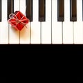 Christmas ornament on piano Royalty Free Stock Photo