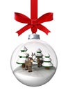 Christmas ornament with reindeer Royalty Free Stock Photo