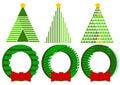 Christmas ornament set isolated Royalty Free Stock Photo