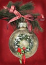 Christmas ornament with wreath