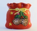 Christmas ornamental decorated vase