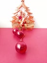 Christmas ornaments ball string LED photo Royalty Free Stock Photo