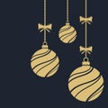 Christmas ornaments. Christmas balls decorations. Royalty Free Stock Photo