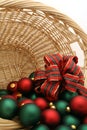 Christmas Ornaments in a Basket Series - Ornaments4 Royalty Free Stock Photo