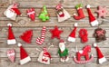 Christmas ornaments decoration wooden background Royalty Free Stock Photo