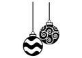 Christmas ornaments icon full resizable editable vector