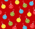 Christmas Ornaments Pattern 2 Royalty Free Stock Photo