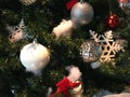 Christmas Ornaments on Christmas Tree Royalty Free Stock Photo