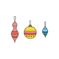 Christmas ornaments vector illustration Royalty Free Stock Photo