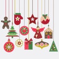 Christmas Ornaments Vintage Felt Decoration Card Prints