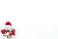 Christmas ornaments on white background