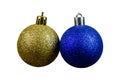 Christmas ornaments on a white background, close-up, isolated Christmas Toys Royalty Free Stock Photo