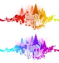 Christmas ornate colorful banners Royalty Free Stock Photo