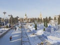 Christmas outdoor ice rink at ENEA Royalty Free Stock Photo