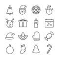 Christmas outline icons