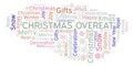 Christmas Overeat word cloud Royalty Free Stock Photo