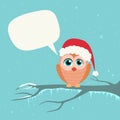 Christmas Owl Santa Hat Chat Communication Bubble Royalty Free Stock Photo