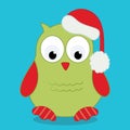 christmas owl santa hat 14 Royalty Free Stock Photo