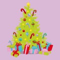 christmas owls tree 05 Royalty Free Stock Photo