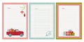 Christmas Page Border with Elegant frame and Vintage image. Retro Flat style vector illustration Royalty Free Stock Photo