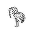 christmas palm tree isometric icon vector illustration