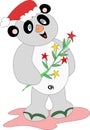 Christmas Panda Royalty Free Stock Photo